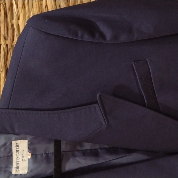 Vintage Pierre Cardin Paris navy wool double breasted blazer - Picture 3 of 12